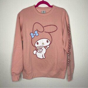 My Melody Sanrio Pink Crew Sweater Size S NWOT